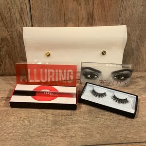 HUDA Beauty  liquid Matte & Eyelashes with makeup bag